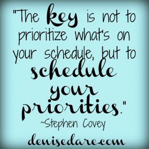 Schedule your priorities quote
